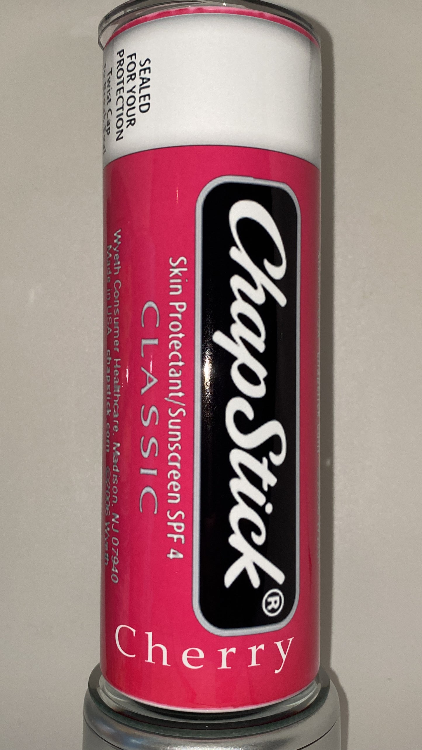 Chapstick CHERRY Retro Tumbler 20 oz Hot and Cold Drinks Double Insulated