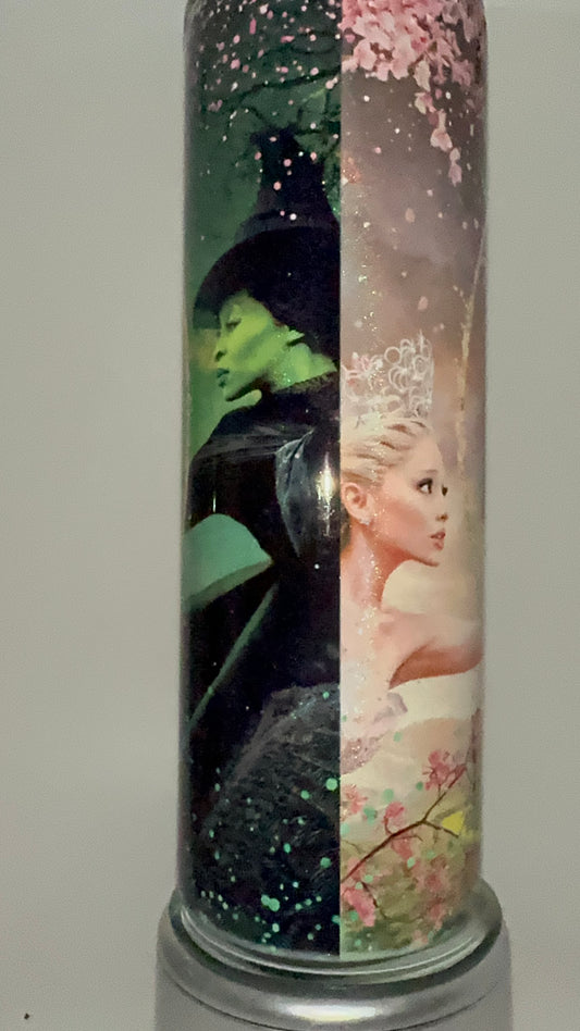 Wicked Movie HOLOGRAPHIC inspired tumbler hot & cold water bottle