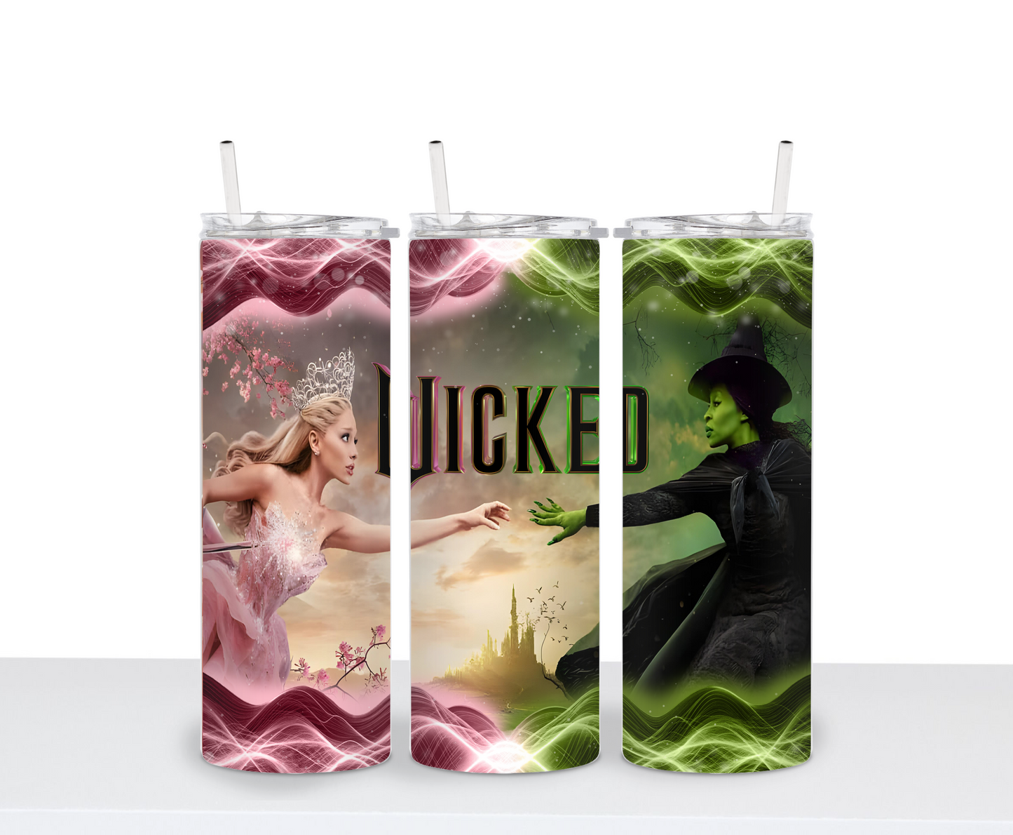 Wicked inspired Movie tumbler hot & cold water bottle