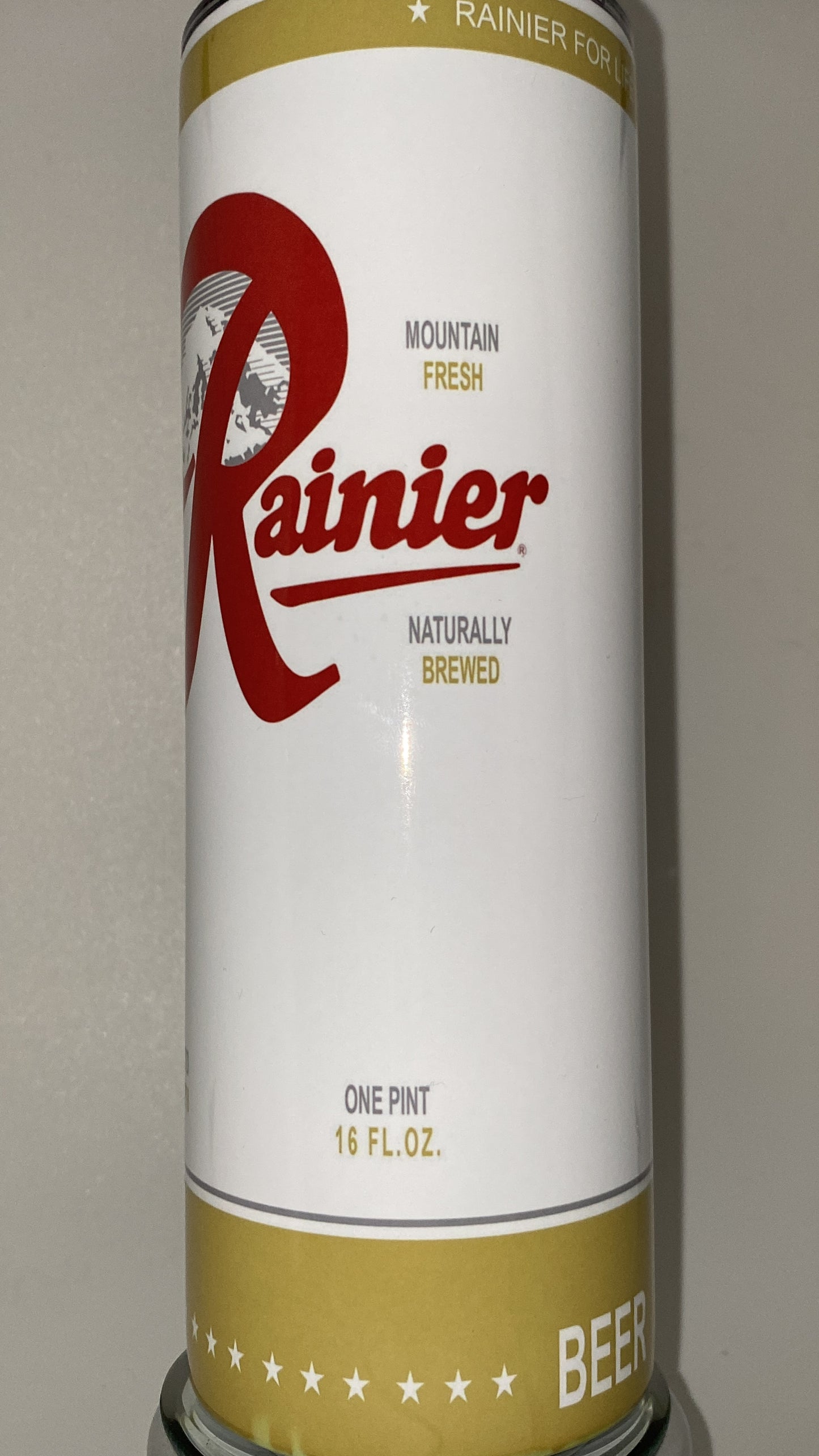 Rainer Beer PNW inspired 20 oz drinking Tumbler Seattle Beer for HOT and COLD drinks