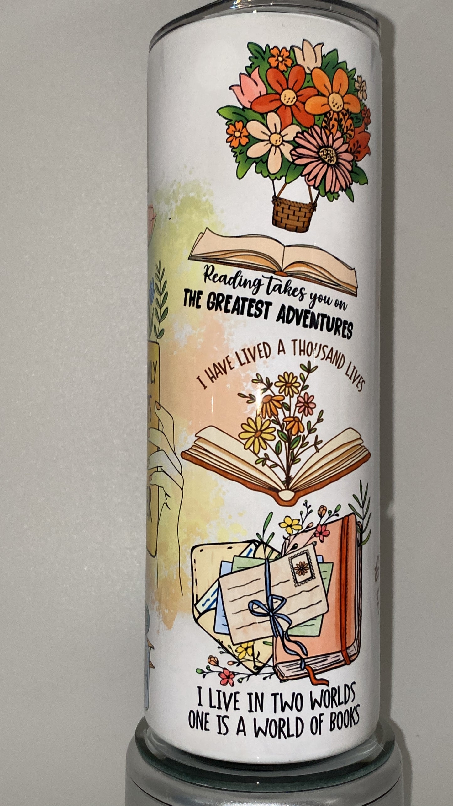 Book Lover Reading Tumbler 20 oz Hot and Cold Drinks Double Insulated