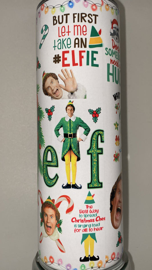 Funny Elf CHRISTMAS Tumbler Xmas Movie drinking cup