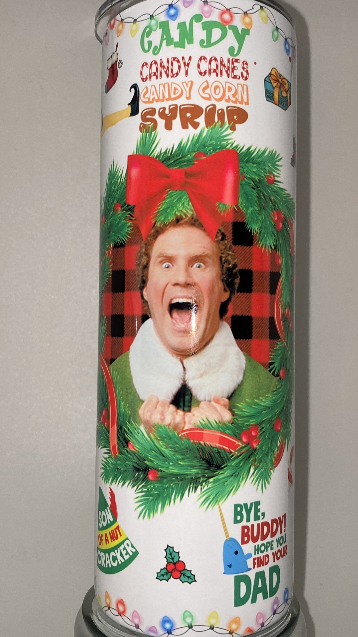 Funny Elf CHRISTMAS Tumbler Xmas Movie drinking cup
