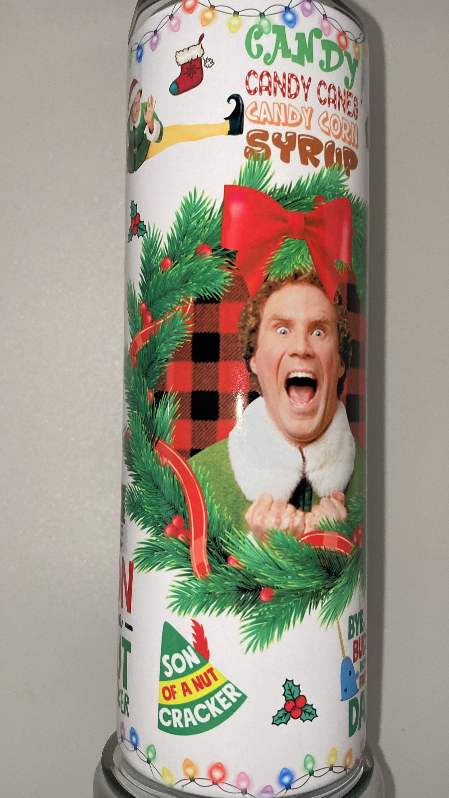 Funny Elf CHRISTMAS Tumbler Xmas Movie drinking cup