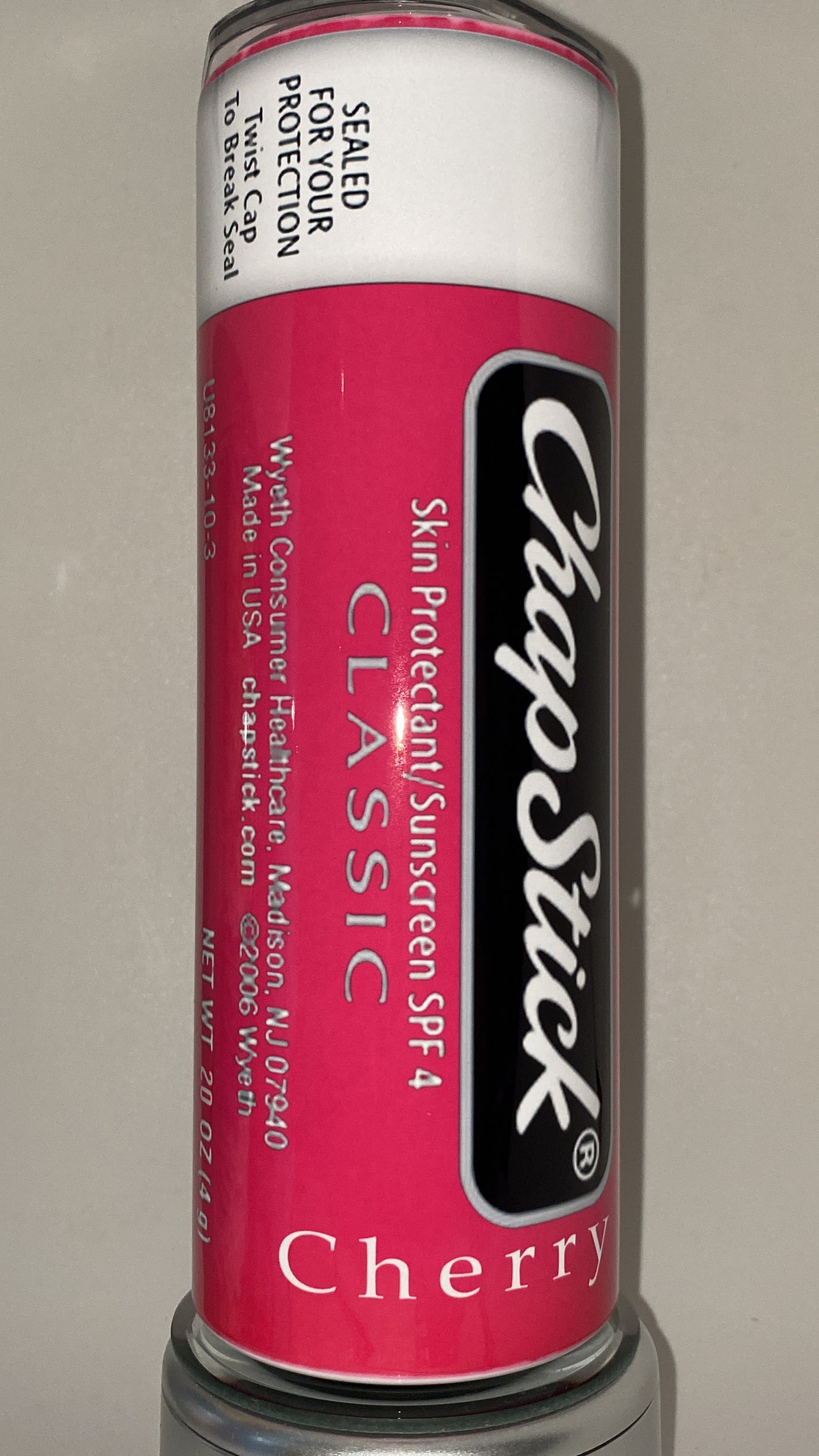Chapstick CHERRY Retro Tumbler 20 oz Hot and Cold Drinks Double Insulated