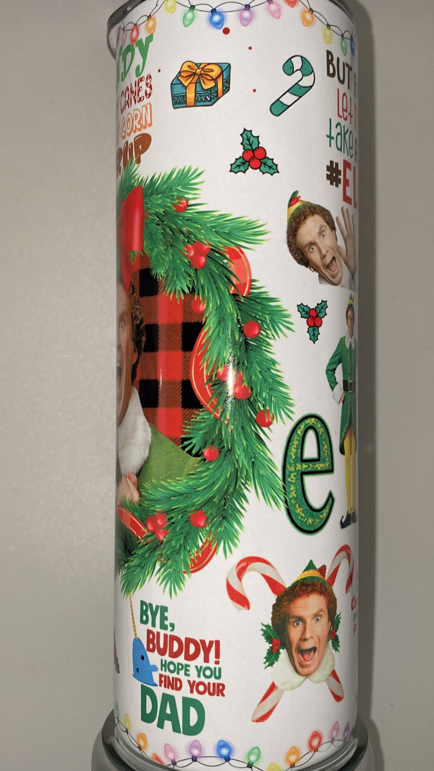 Funny Elf CHRISTMAS Tumbler Xmas Movie drinking cup