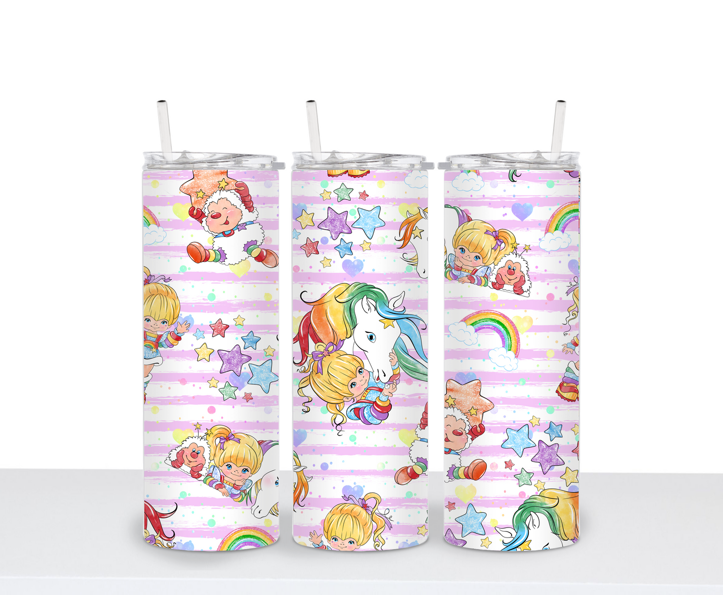 Rainbow Brite 80s Retro inspire 20 oz Hot and Cold Double Insulated Drinking Cup