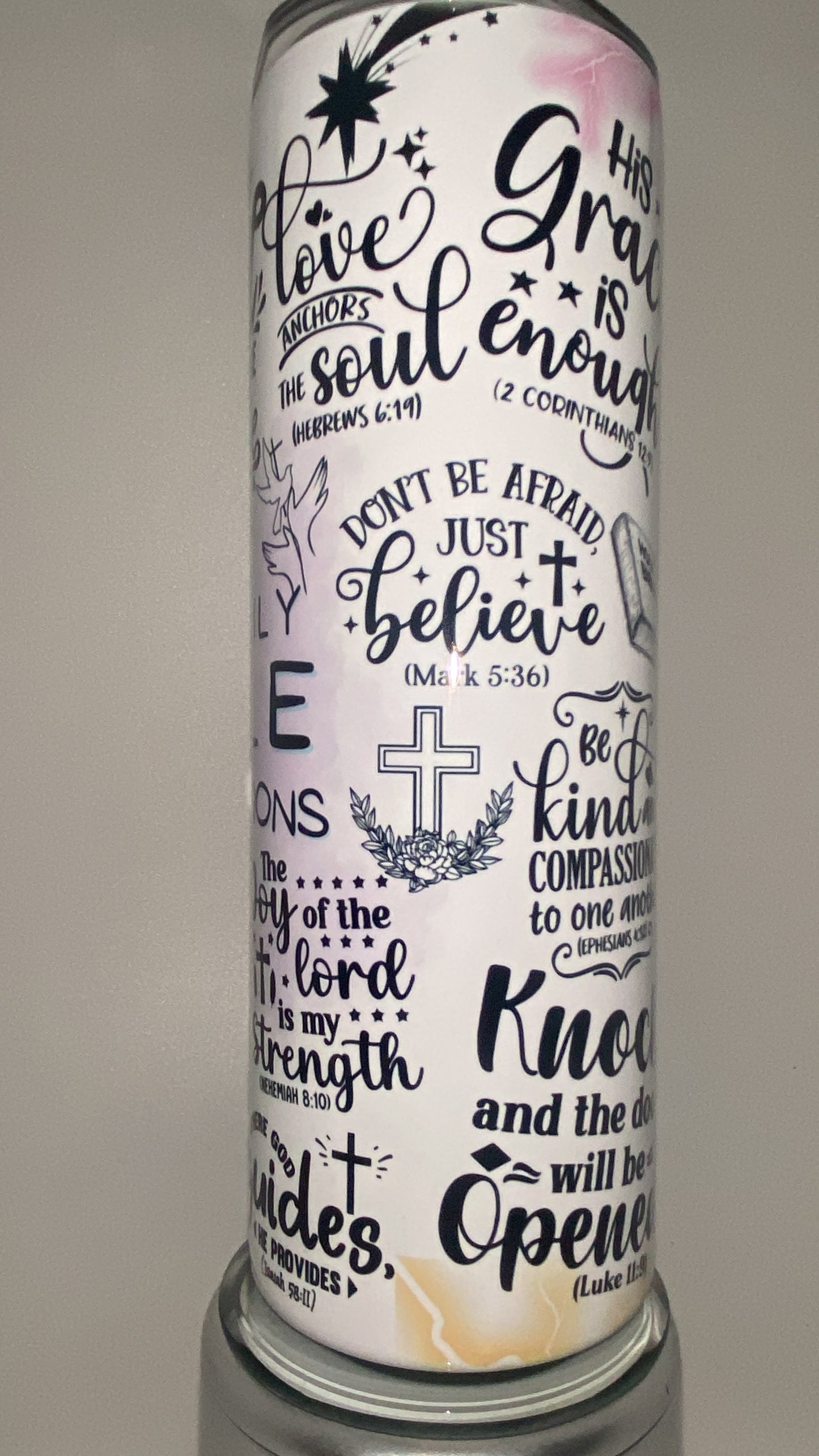 My Daily Bible Affirmation Tumbler 20 oz Hot and Cold Drinks Double Insulated