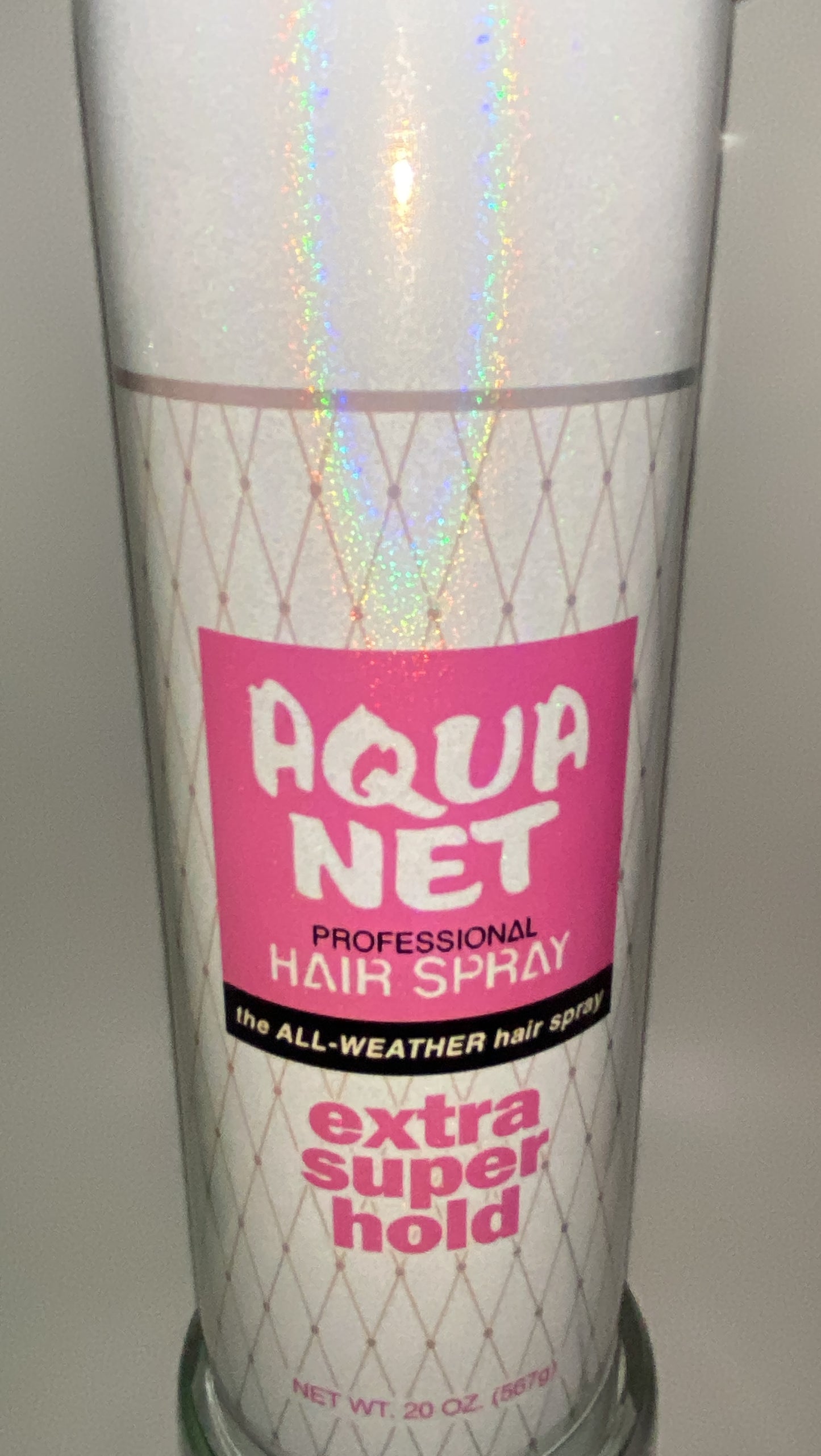 Aqua Net Inspired HOLOGRAPHIC Tumbler 20 oz Hot and Cold Drinks Double Insulated