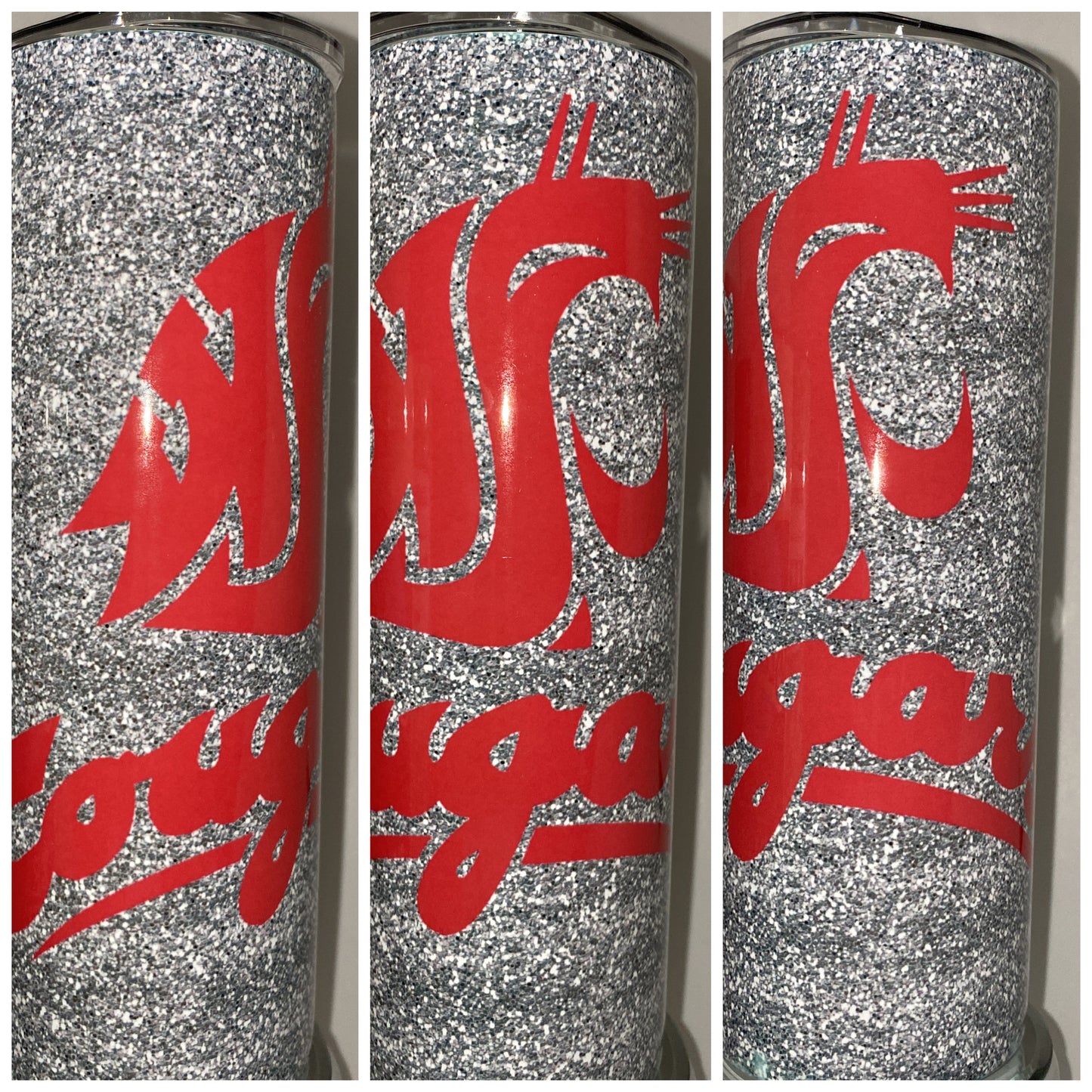 WSU Cougars Inspired Tumbler Washington State University Drinking Cup