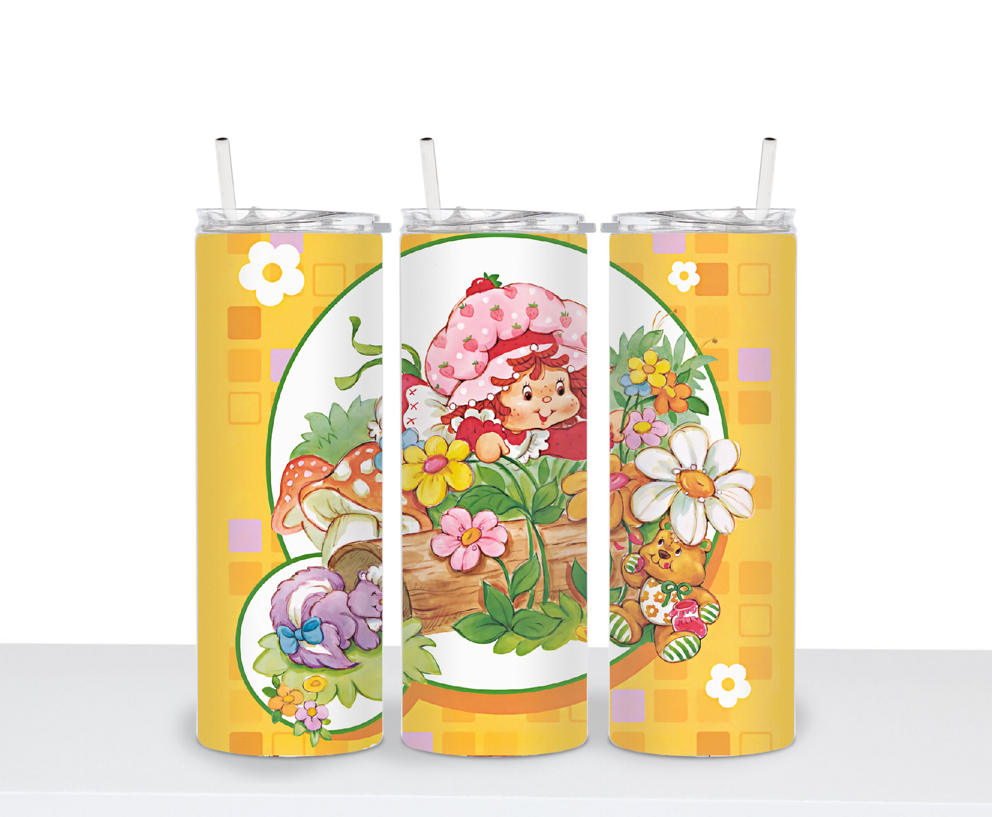 Strawberry Shortcake 80s Tumbler Retro Inspired Vintage