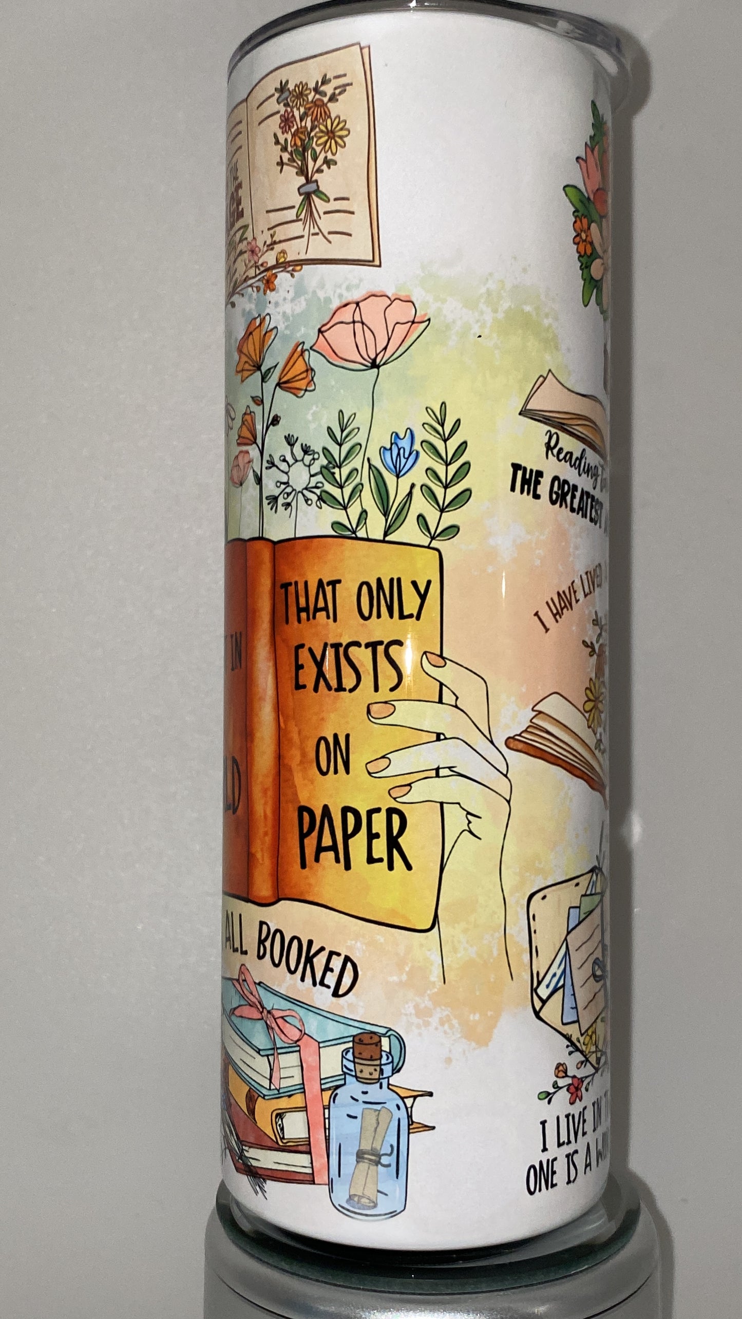 Book Lover Reading Tumbler 20 oz Hot and Cold Drinks Double Insulated