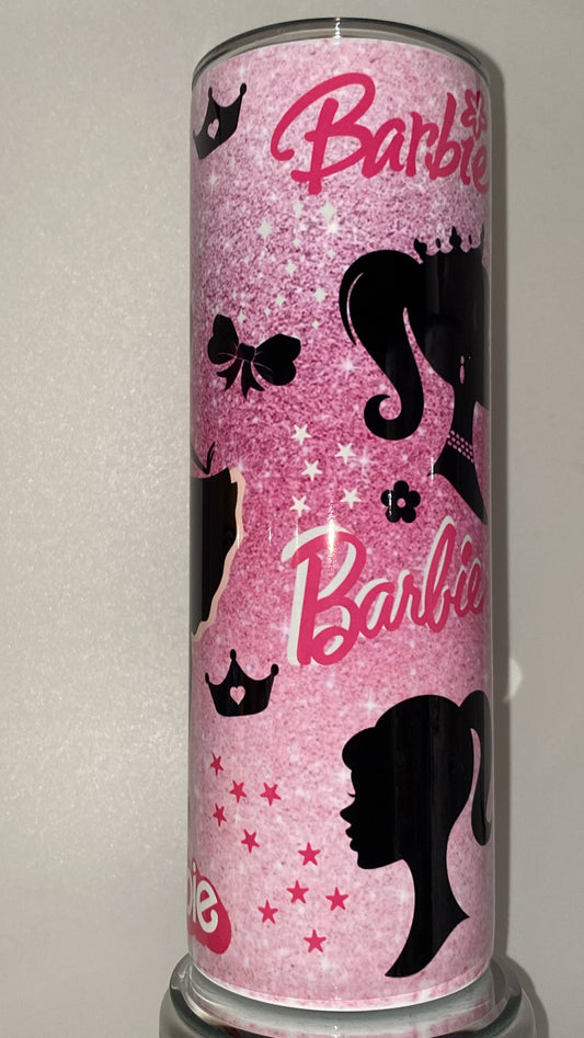 Pink Girl Retro Inspired GLOSSY Tumbler Hot and Cold Drink Cup