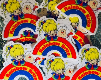 Rainbow Brite vintage 1980 stickers retro 1980s rainbow bright Stickers Decal