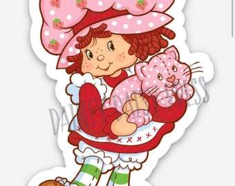 Strawberry Shortcake Sticker Retro Inspired 80s Vintage Decal