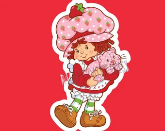Strawberry Shortcake Sticker Retro Inspired 80s Vintage Decal