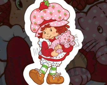 Strawberry Shortcake Sticker Retro Inspired 80s Vintage Decal