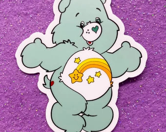 Wish Bear Care Bear Stickers 80s retro vintage inspired carebears decals