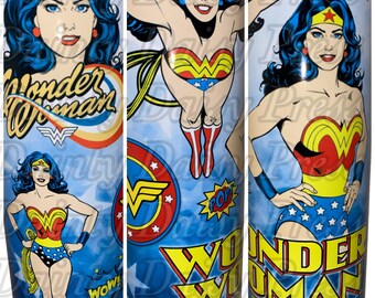 Wonder Woman inspired tumbler 20 oz Personalized Cup