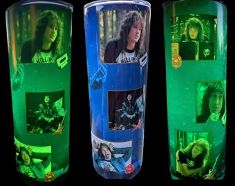 Eddie Munson Stranger Things GLOW in the DARK Tumbler Hot and Cold Drink Cup