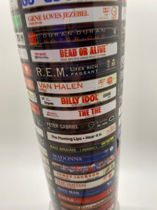 80s Rock Band Cassette Tape GLOW IN THE DARK Tumbler Nostalgic Birthday Gift