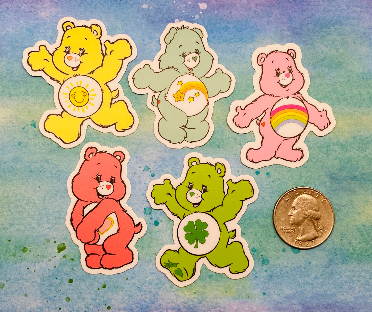 Cheer Bear 80s Care Bear Sticker