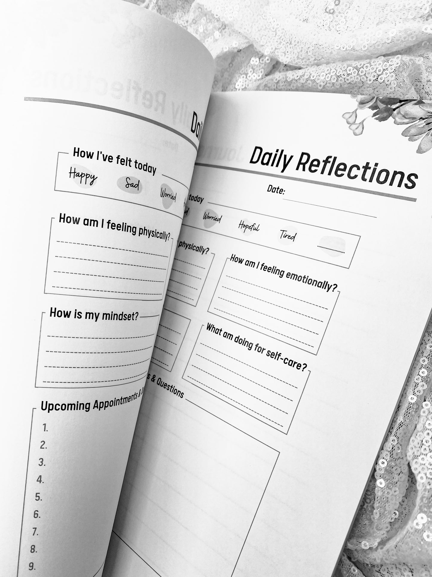 IVF Journal Planner,B&W Complete Ivf Diary, Organize Your In Vitro Fertilization TTC Journey, Medication, Expense, Mood, 2 Full Journals in One