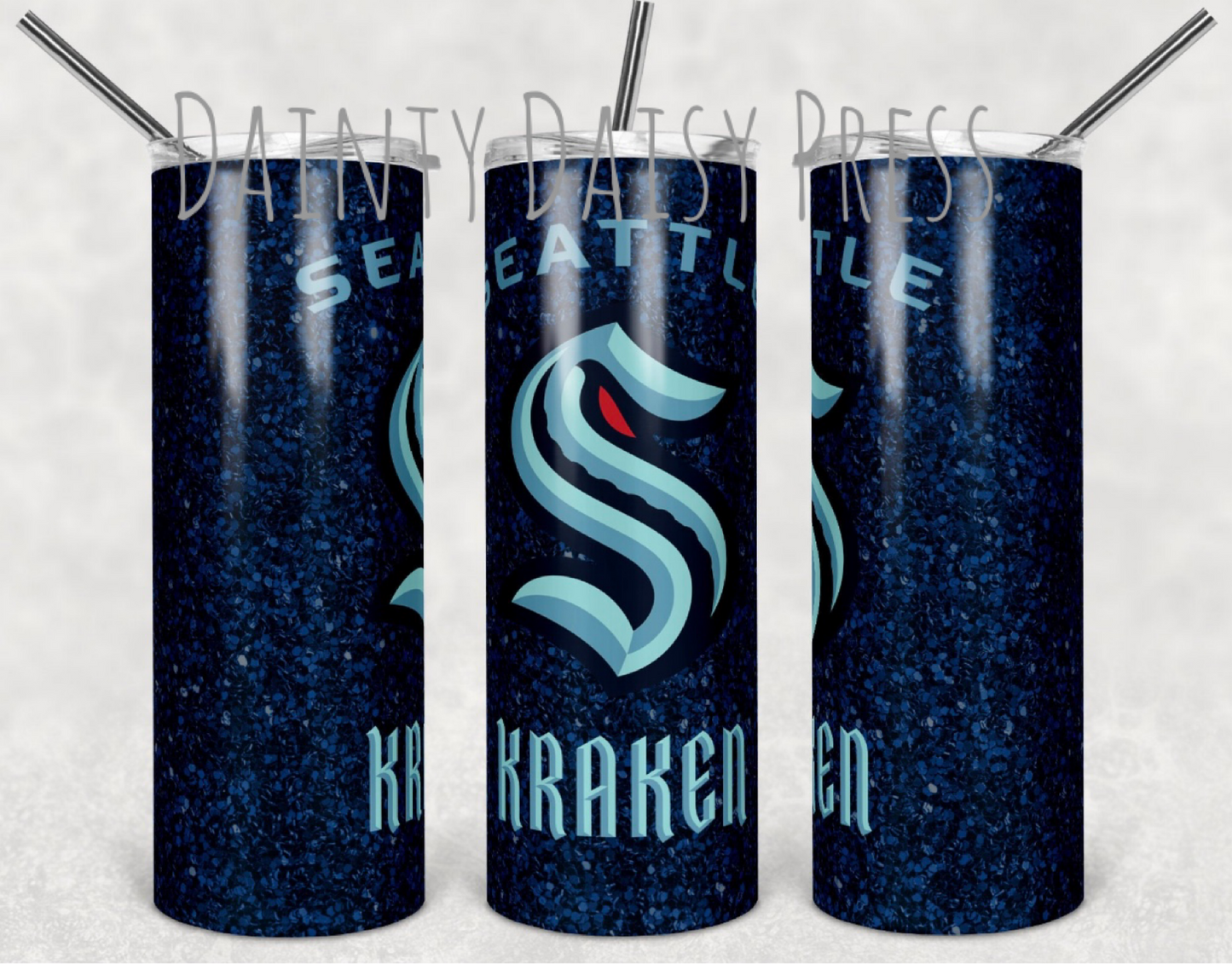 Seattle Kraken Tumbler 20 oz Straight NHL Hockey Drinking Cup Double Insulated