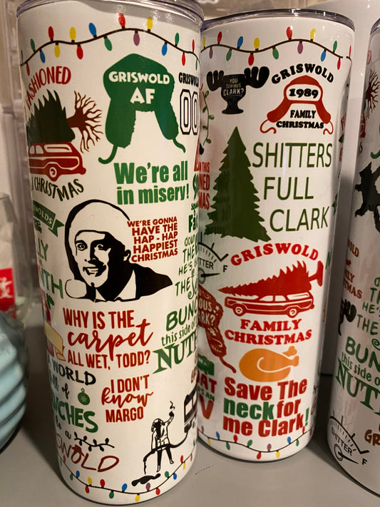 Christmas Vacation Movie Tumbler Custom 20 oz Skinny Tumbler Perfect Gift