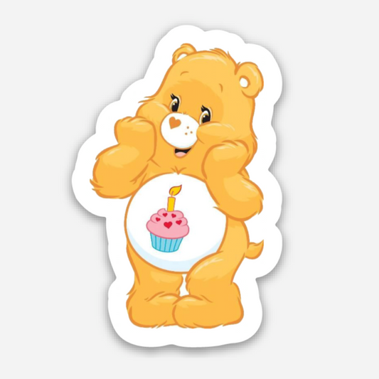 Birthday Bear Care Bear Sticker MINI 80s decal retro decal