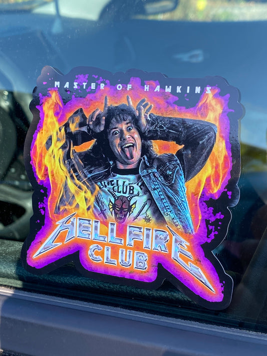 Eddie Munson Stranger Things Removeable Window Cling Static Glass Cling