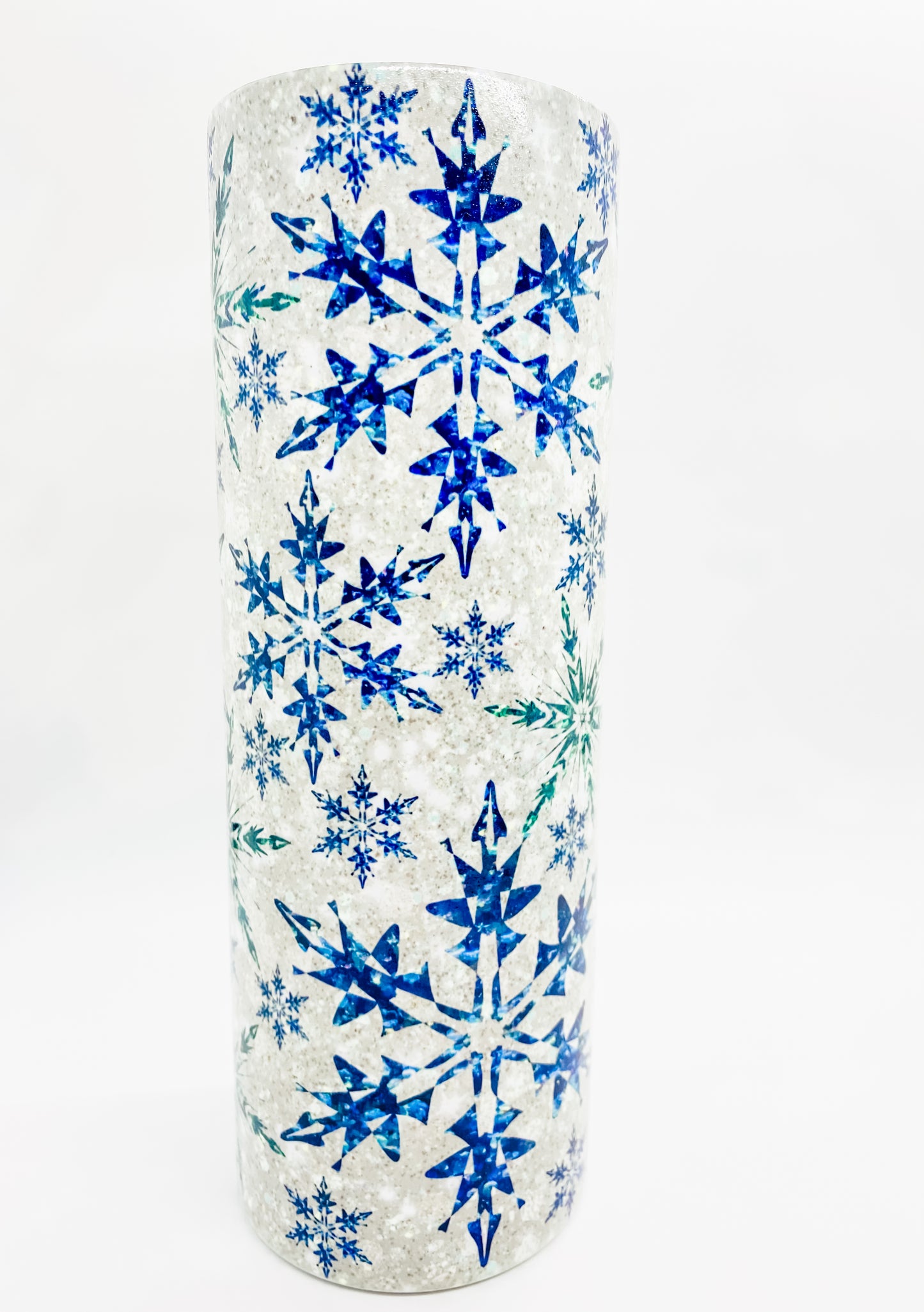 Snowflake Tumbler 20 oz GLOW in the Dark Holiday Christmas Cup