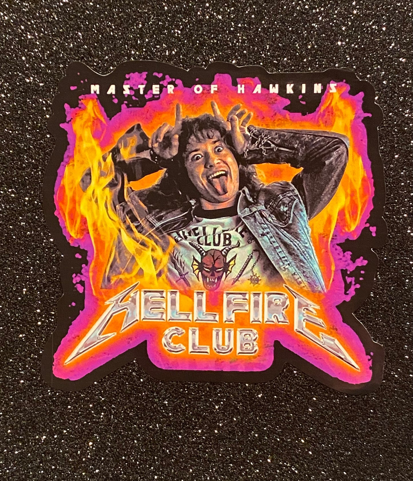 Eddie Munson Stranger Things Removeable Window Cling Static Glass Cling