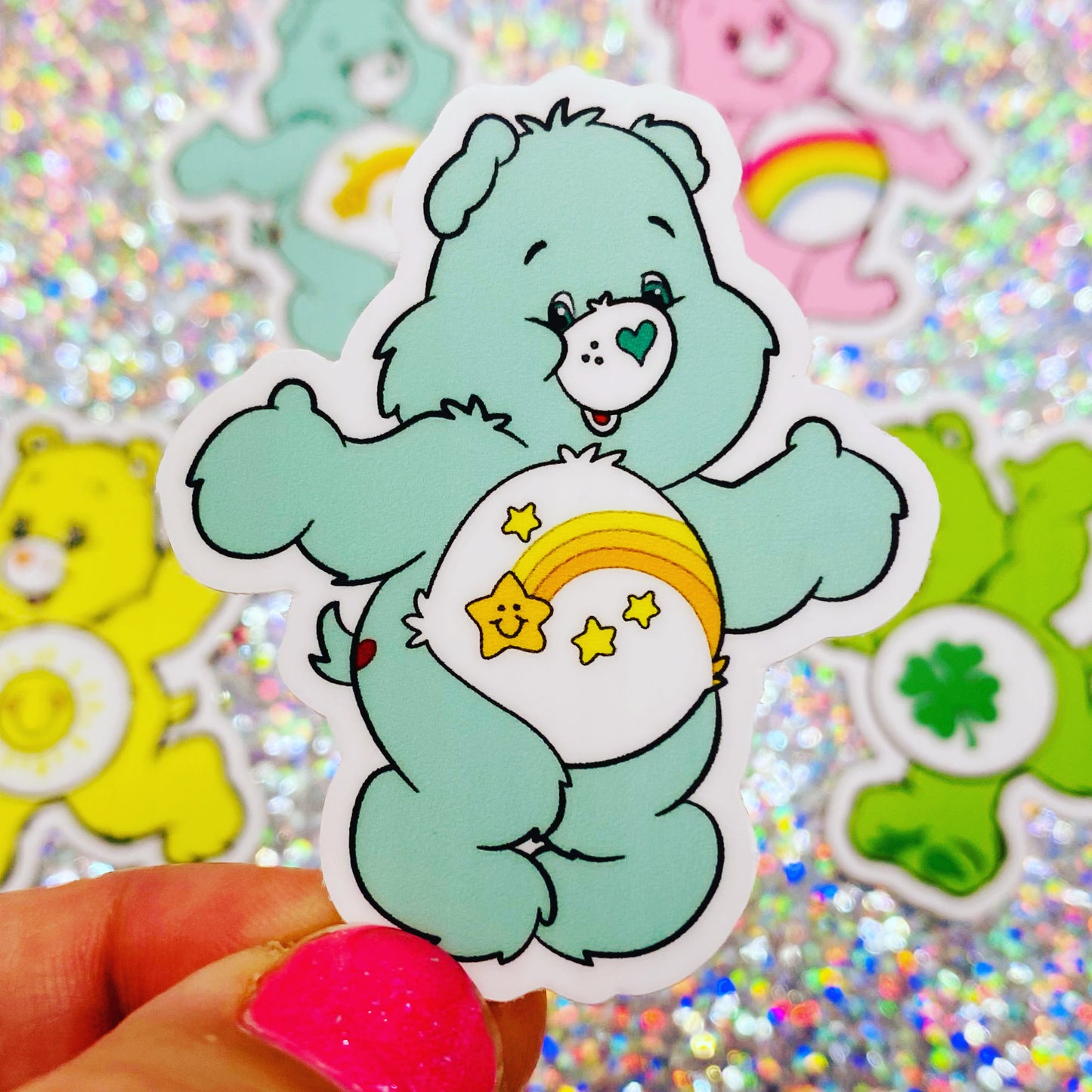 Care Bear Mini Stickers Set of 5 Retro 80s Decals