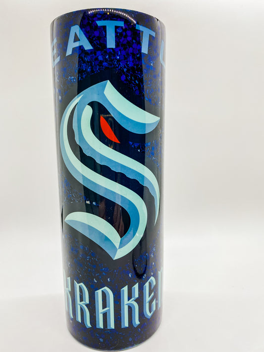 Seattle Kraken Tumbler 20 oz Straight NHL Hockey Drinking Cup Double Insulated