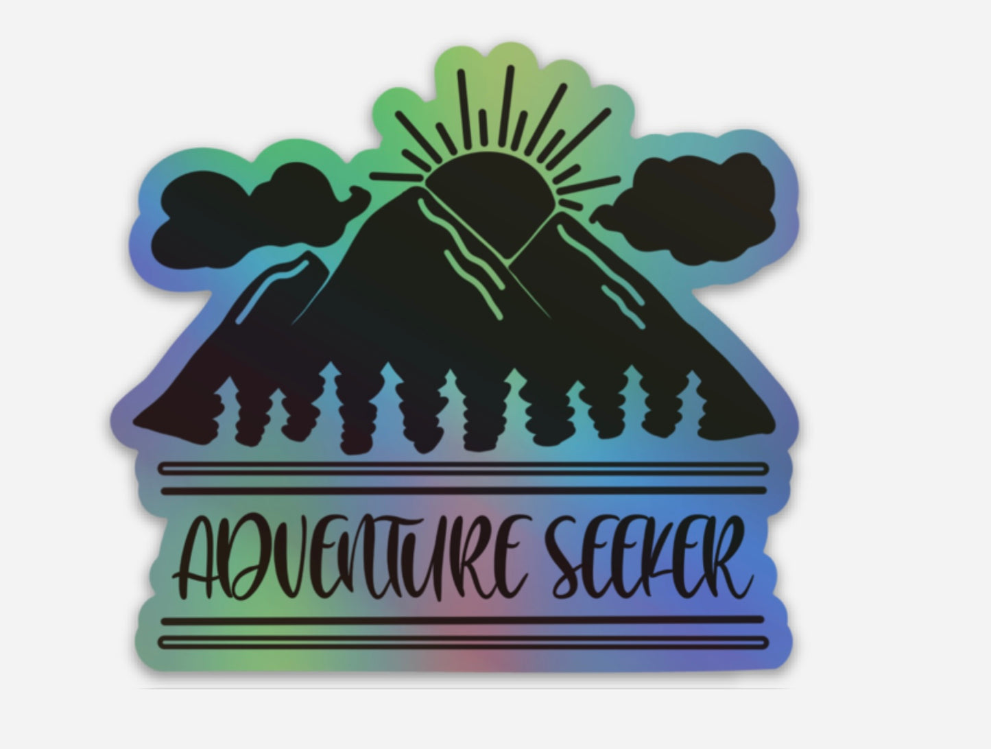 Adventure Seeker Sticker Mountain lover Holographic Decal