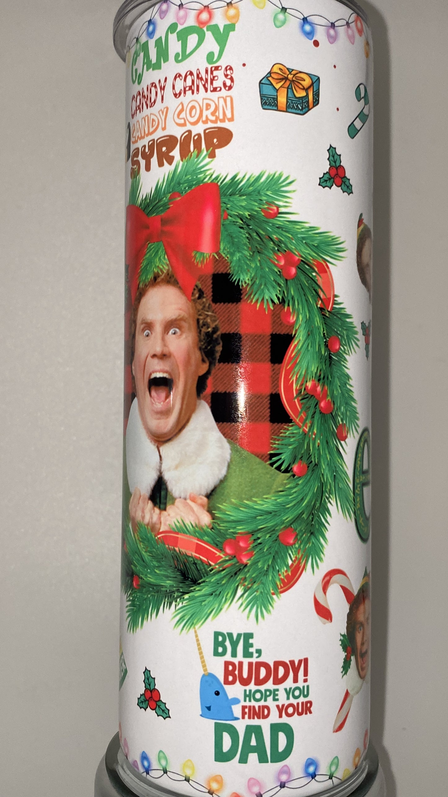 Funny Elf CHRISTMAS Tumbler Xmas Movie drinking cup