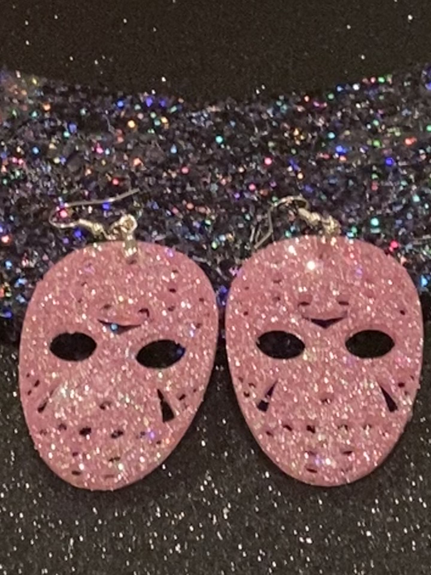 Pretty in Pink Killer, knife earrings, laser cut acrylic, charms, past –  Sparkle Monster