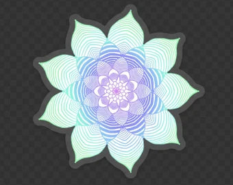 Mandala Starfish Hand Drawn Sticker Beach Vibes CLEAR Decal