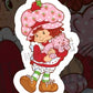 Strawberry Shortcake Sticker Retro Inspired 80s Vintage Decal