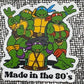 Teenage Mutant Ninja Turtles Sticker TMNT Made in the 80s Decal