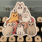 CAT Friends and Flowers Sticker Kitty Cat Car Decal