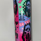 Scream Halloween Tumbler Glitter Ghost Face Cup